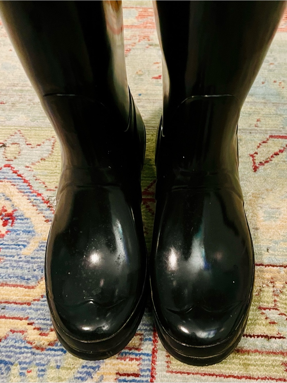 Hunter Tall Gloss Waterproof Rain Boots in Black - Picture 5 of 10